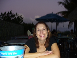 Deb after the first margarita!